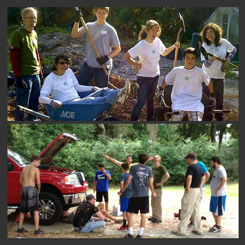 From service projects to teaching boys about vehicle maintenance, Andrew and Bethany love leading these kids.